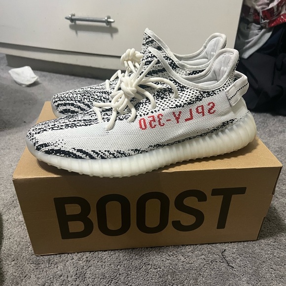 adidas gazelle silver green womens Yeezy Boost 350 V2 Zebra – THE-ECHELON main image 0